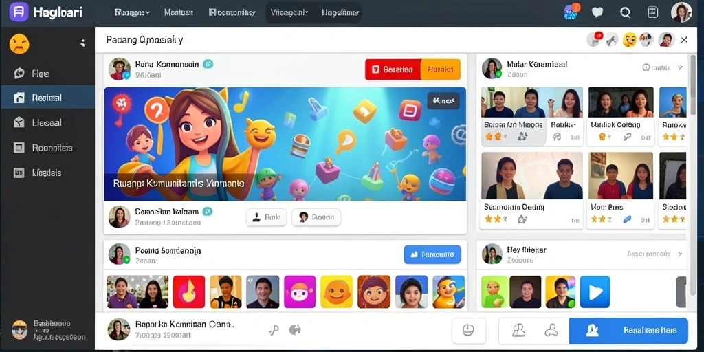 Fitur sosial untuk interaksi antar pemain yang menyenangkan.